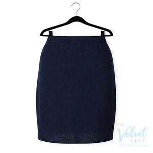 St. John Dark Blue Pencil Skirt